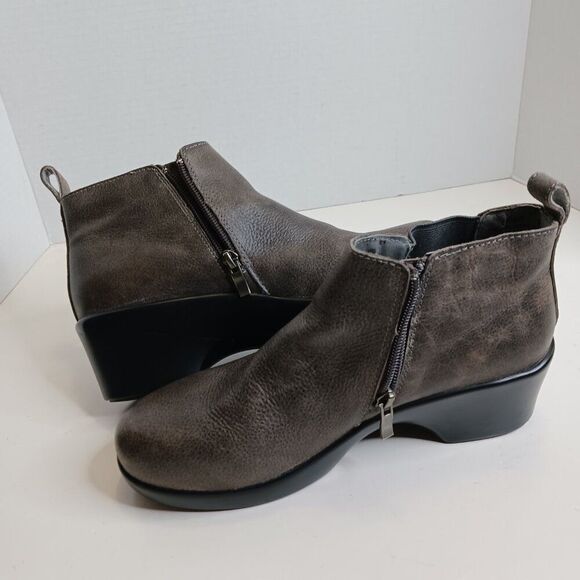 Alegria Chelsea Gray Leather Women's 38 US size 8M Boot - Picture 4 of 12